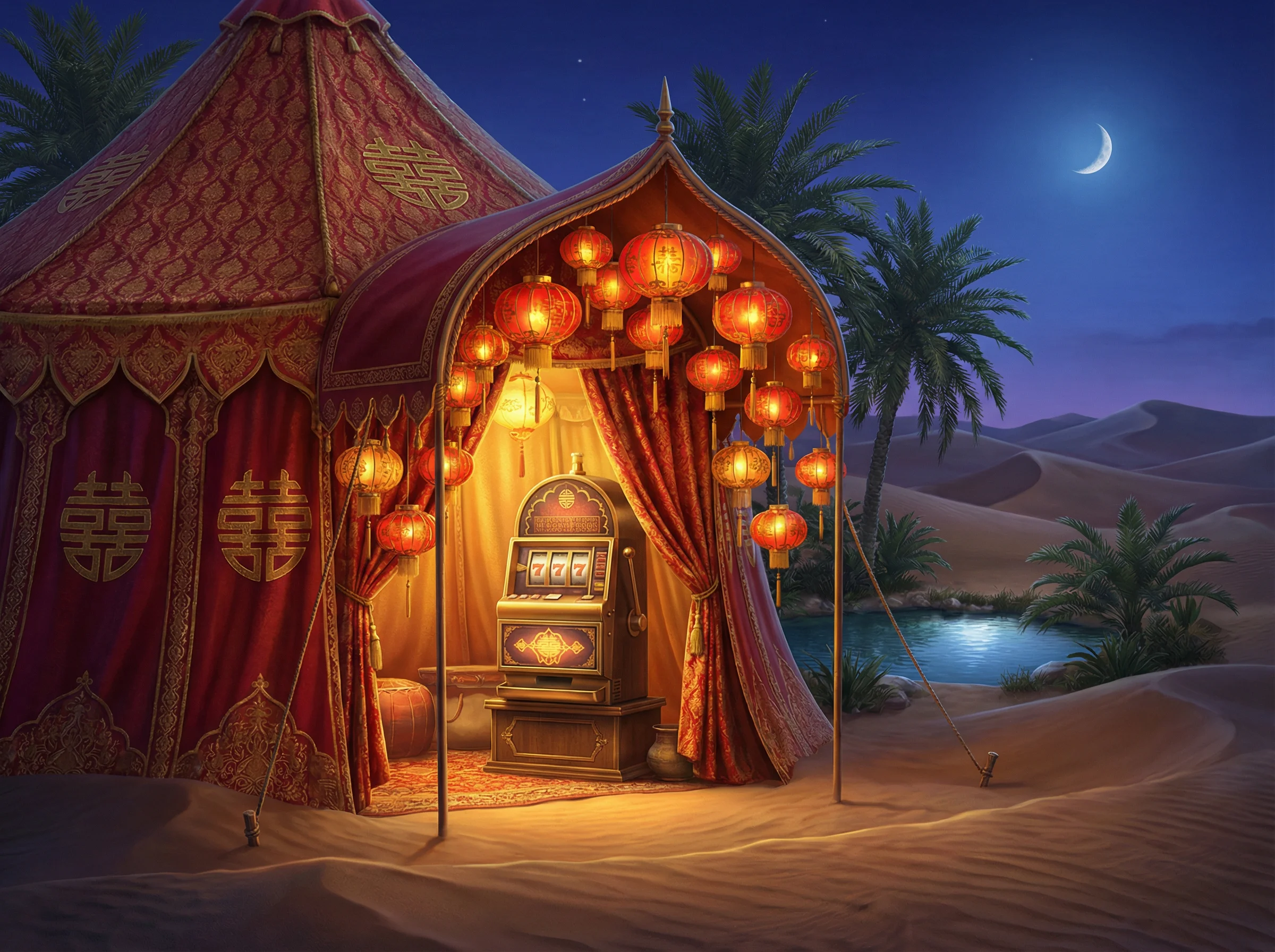 pg电子双喜临门东方祝福老虎机游戏沙漠帐篷